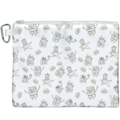 Doodle Bob Pattern Canvas Cosmetic Bag (xxxl) by Valentinaart