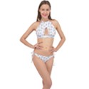 Doodle Bob Pattern Cross Front Halter Bikini Set View1