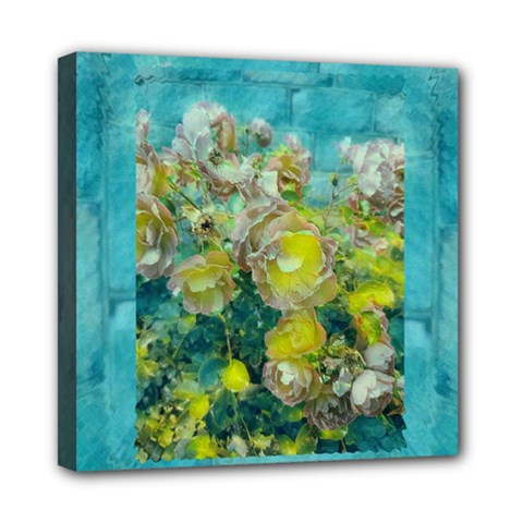 Bloom In Vintage Ornate Style Mini Canvas 8  X 8  (stretched) by pepitasart