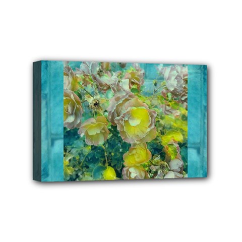 Bloom In Vintage Ornate Style Mini Canvas 6  X 4  (stretched) by pepitasart