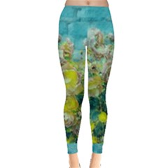 Bloom In Vintage Ornate Style Leggings  by pepitasart