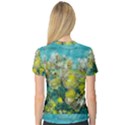 Bloom In Vintage Ornate Style V-Neck Sport Mesh Tee View2