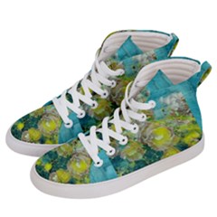 Bloom In Vintage Ornate Style Men s Hi-top Skate Sneakers by pepitasart