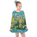 Bloom In Vintage Ornate Style Kids  Long Sleeve Dress View1