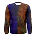 Colored Rusty Abstract Grunge Texture Print Men s Long Sleeve Tee View1