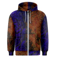 Colored Rusty Abstract Grunge Texture Print Men s Zipper Hoodie