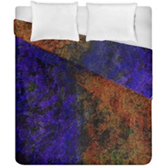 Colored Rusty Abstract Grunge Texture Print Duvet Cover Double Side (california King Size) by dflcprints