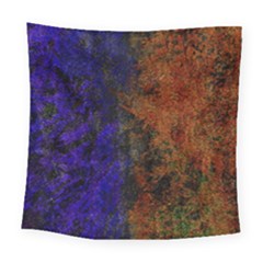 Colored Rusty Abstract Grunge Texture Print Square Tapestry (large)