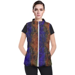 Colored Rusty Abstract Grunge Texture Print Women s Puffer Vest