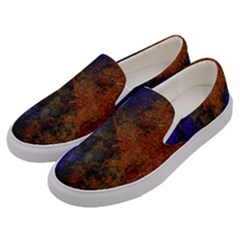 Colored Rusty Abstract Grunge Texture Print Men s Canvas Slip Ons by dflcprints