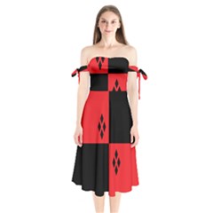 Harley Shoulder Tie Bardot Midi Dress by raeraeshescrafty