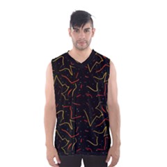 Lines Abstract Print Men s Basketball Tank Top by dflcprints