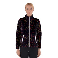 Lines Abstract Print Winter Jacket