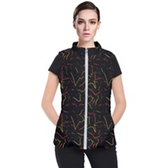 Lines Abstract Print Women s Puffer Vest