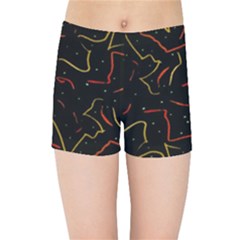 Lines Abstract Print Kids Sports Shorts by dflcprints