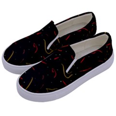 Lines Abstract Print Kids  Canvas Slip Ons by dflcprints