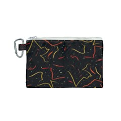 Lines Abstract Print Canvas Cosmetic Bag (small)