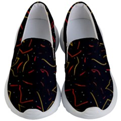 Lines Abstract Print Kid s Lightweight Slip Ons by dflcprints