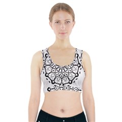 Textura Model Texture Design Lines Sports Bra With Pocket by Simbadda