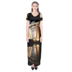 Menin Gate Ieper Monument Short Sleeve Maxi Dress by Simbadda