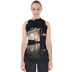 Menin Gate Ieper Monument Mock Neck Shell Top by Simbadda