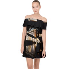 Menin Gate Ieper Monument Off Shoulder Chiffon Dress