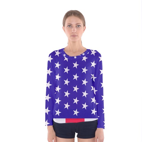 Day Independence July Background Women s Long Sleeve Tee by Simbadda