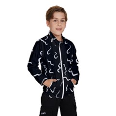 Scribbles Lines Drawing Picture Windbreaker (kids) by Simbadda