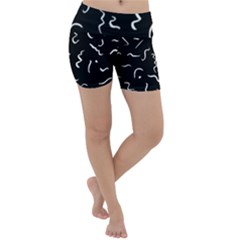 Scribbles Lines Drawing Picture Lightweight Velour Yoga Shorts