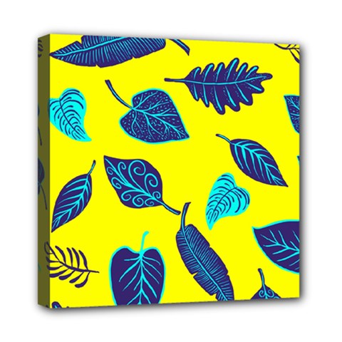 Leaves Pattern Picture Detail Mini Canvas 8  X 8  (stretched) by Simbadda