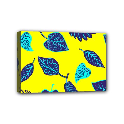 Leaves Pattern Picture Detail Mini Canvas 6  X 4  (stretched) by Simbadda