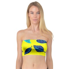 Leaves Pattern Picture Detail Bandeau Top by Simbadda