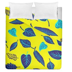 Leaves Pattern Picture Detail Duvet Cover Double Side (queen Size) by Simbadda