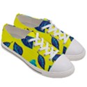 Leaves Pattern Picture Detail Women s Low Top Canvas Sneakers View3