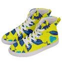 Leaves Pattern Picture Detail Women s Hi-Top Skate Sneakers View2