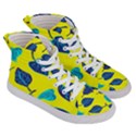 Leaves Pattern Picture Detail Women s Hi-Top Skate Sneakers View3