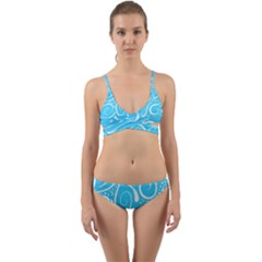 Scribble Reason Design Pattern Wrap Around Bikini Set by Simbadda