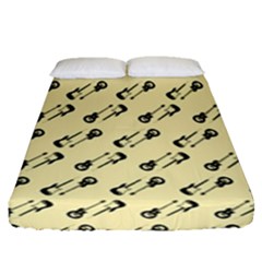 Guitar Guitars Music Instrument Fitted Sheet (queen Size) by Simbadda