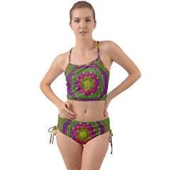 Flowers In Rainbows For Ornate Joy Mini Tank Bikini Set by pepitasart