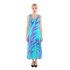 Branches Leaves Colors Summer Sleeveless Maxi Dress by Simbadda