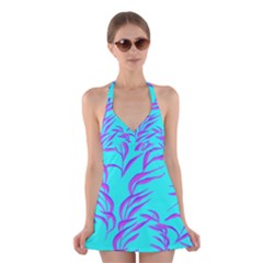 Branches Leaves Colors Summer Halter Dress Swimsuit  by Simbadda