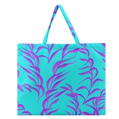 Branches Leaves Colors Summer Zipper Large Tote Bag by Simbadda