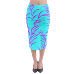 Branches Leaves Colors Summer Midi Pencil Skirt by Simbadda