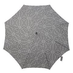 Geometric Grey Print Pattern Hook Handle Umbrellas (medium)