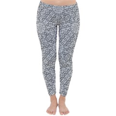 Geometric Grey Print Pattern Classic Winter Leggings