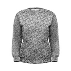 Geometric Grey Print Pattern Women s Sweatshirt