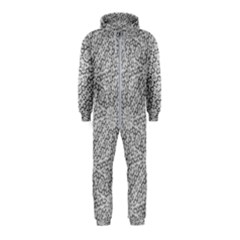 Geometric Grey Print Pattern Hooded Jumpsuit (kids) by dflcprints