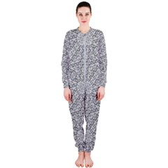 Geometric Grey Print Pattern Onepiece Jumpsuit (ladies)  by dflcprints