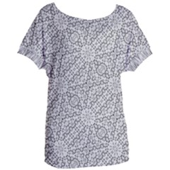 Geometric Grey Print Pattern Women s Oversized Tee by dflcprints