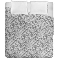 Geometric Grey Print Pattern Duvet Cover Double Side (california King Size) by dflcprints